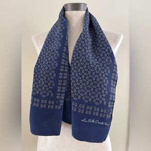 Vintage Classic Silk Scarf La Belle Creole Paris Chain Link Pattern